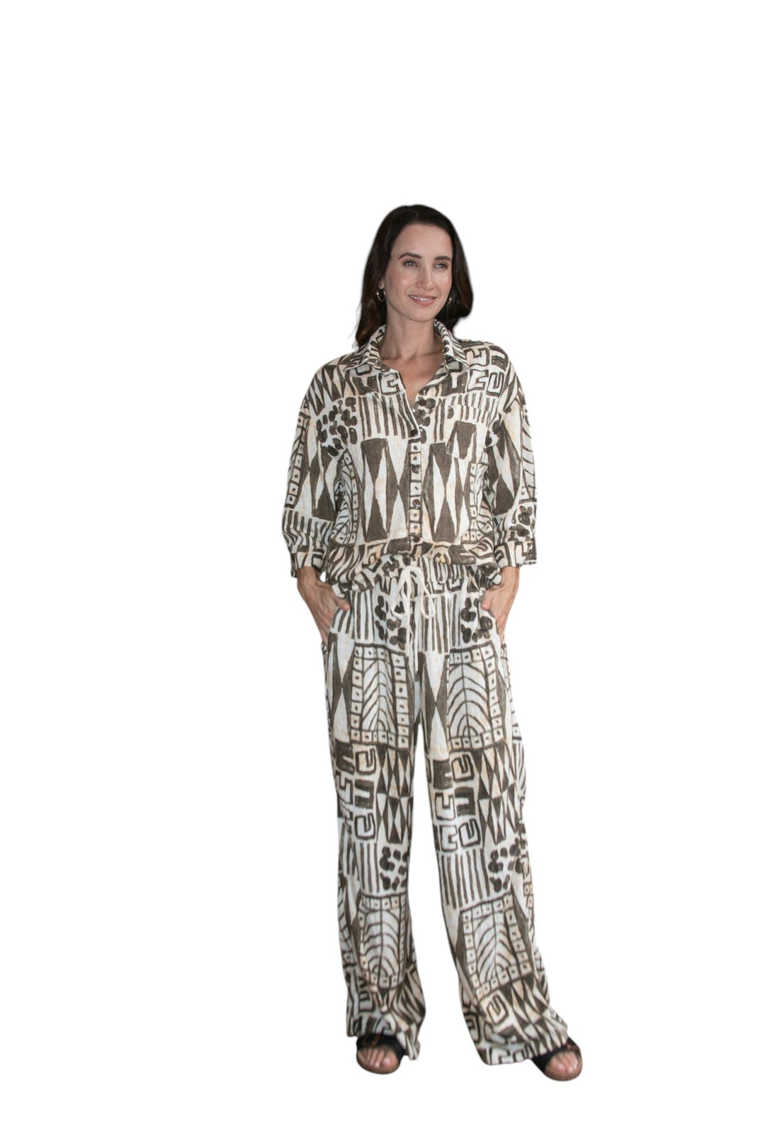 Carbon The Label - Sabine Shirt - Cream/Truffle
