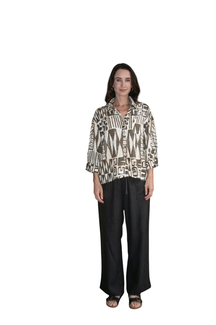 Carbon The Label - Sabine Shirt - Cream/Truffle