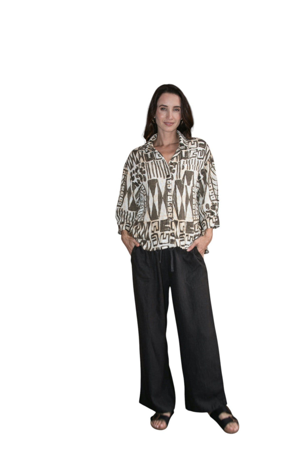 Carbon The Label - Sabine Shirt - Cream/Truffle