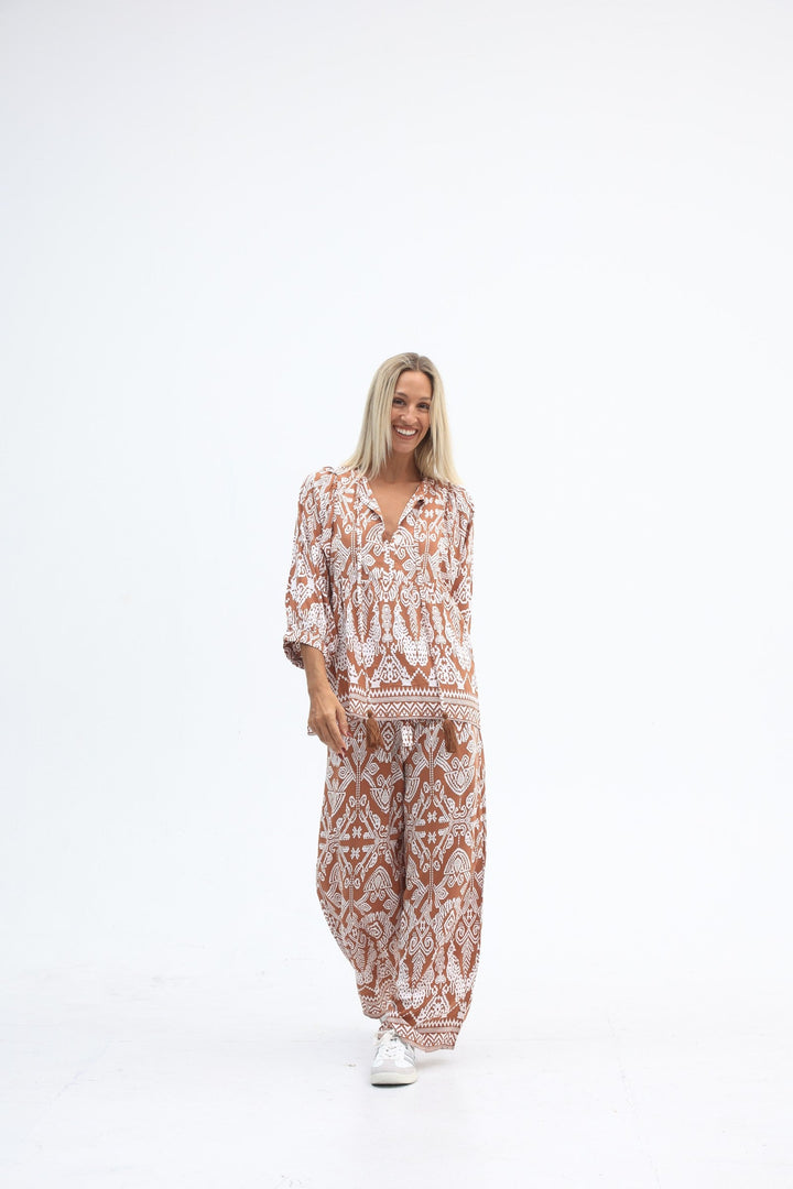 Carbon The Label - Toteme Cropped Pant - Tan/White