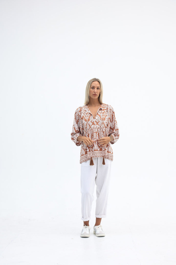Carbon The Label - Toteme Top - Tan/White