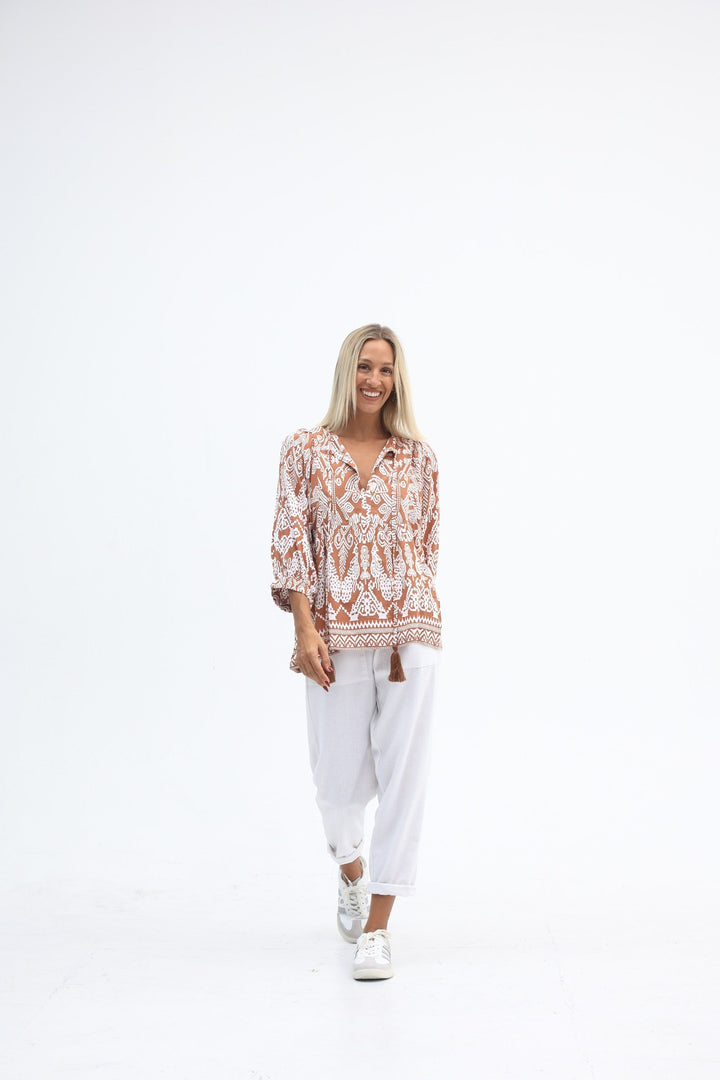 Carbon The Label - Toteme Top - Tan/White