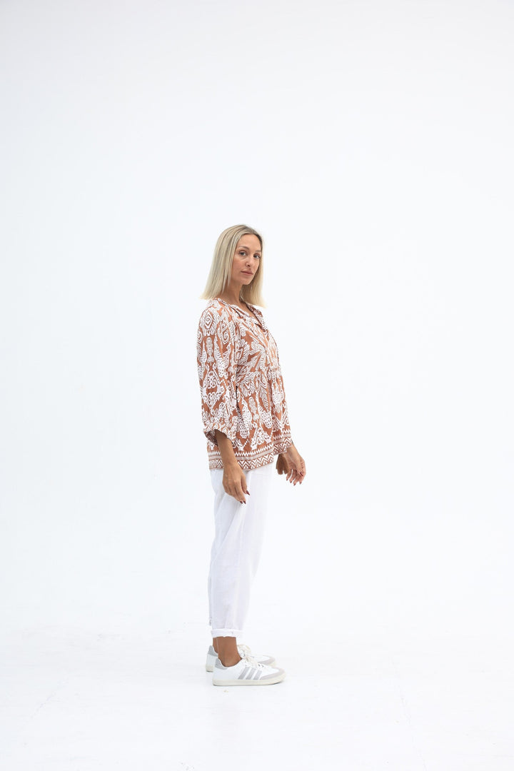 Carbon The Label - Toteme Top - Tan/White