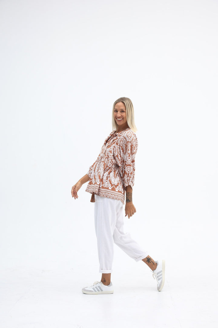 Carbon The Label - Toteme Top - Tan/White