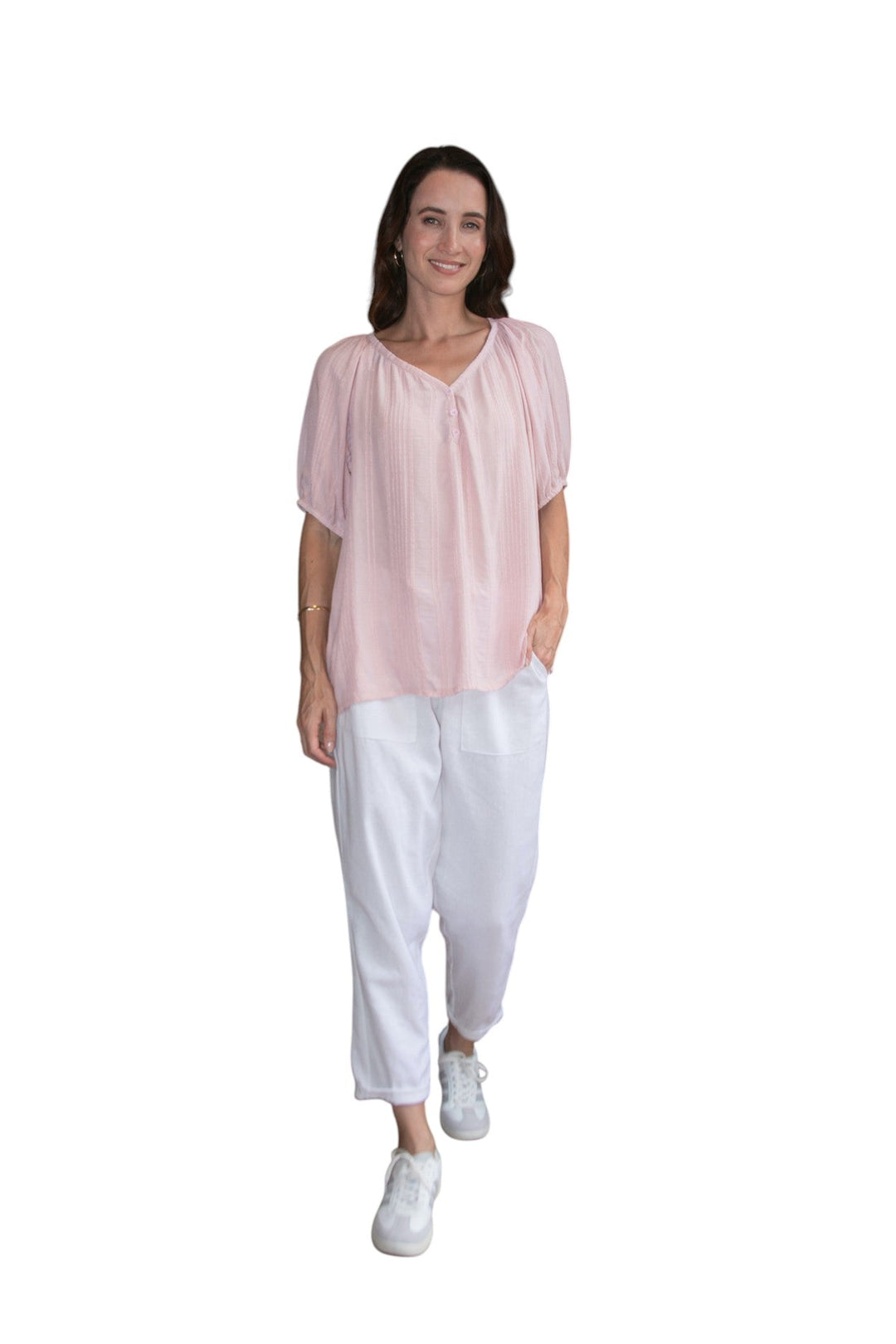 Carbon Tuscan Linen Pant - White