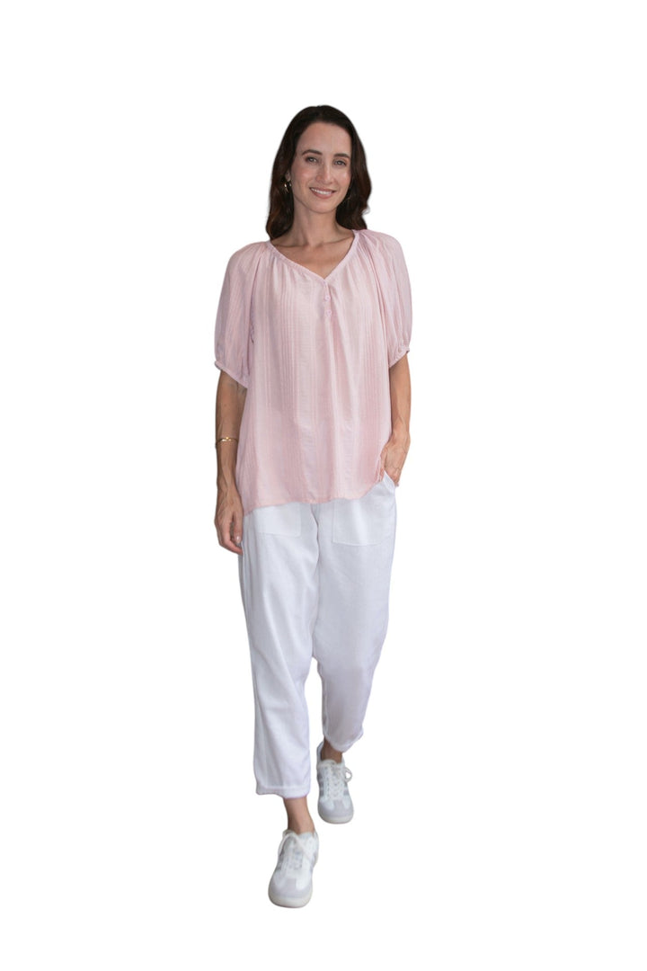 Carbon Tuscan Linen Pant - White