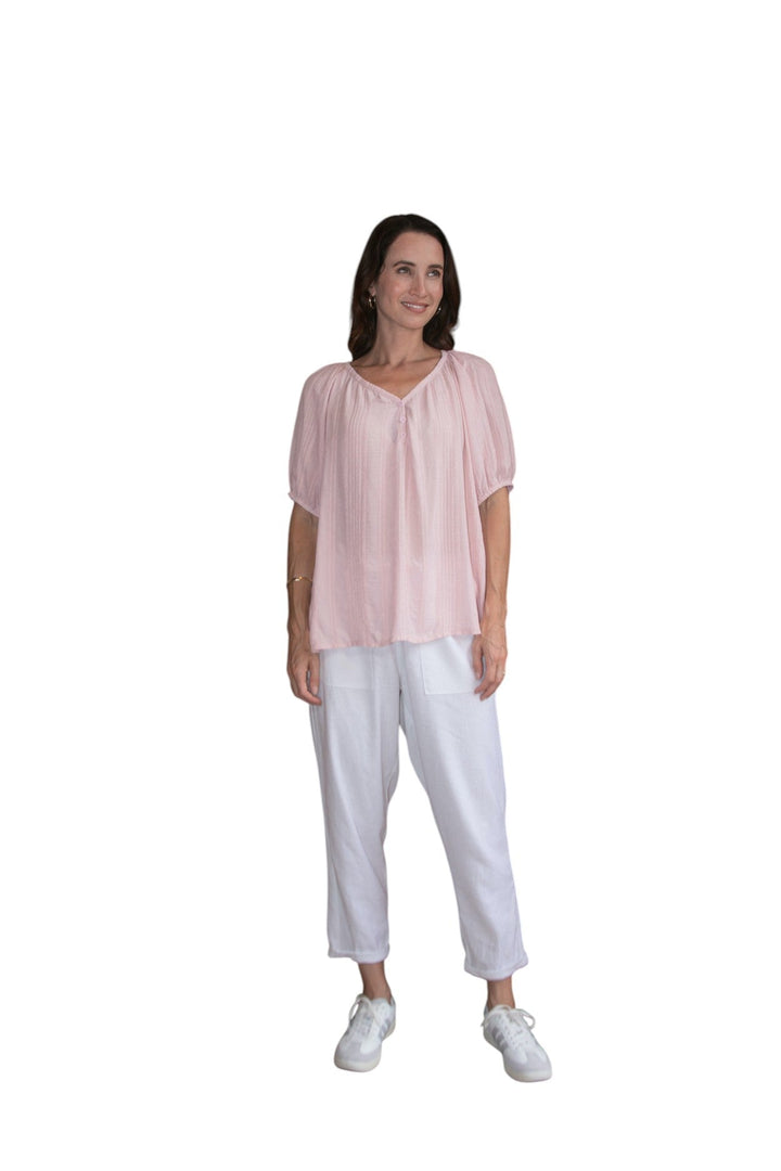 Carbon Tuscan Linen Pant - White