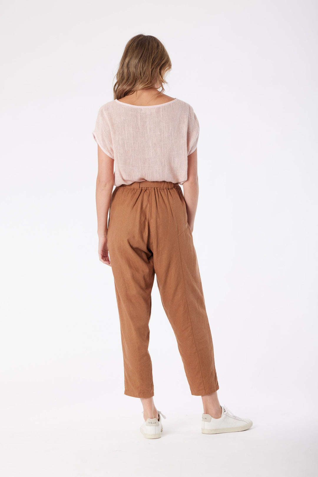 Carbon Tuscan Linen Pant - Toffee