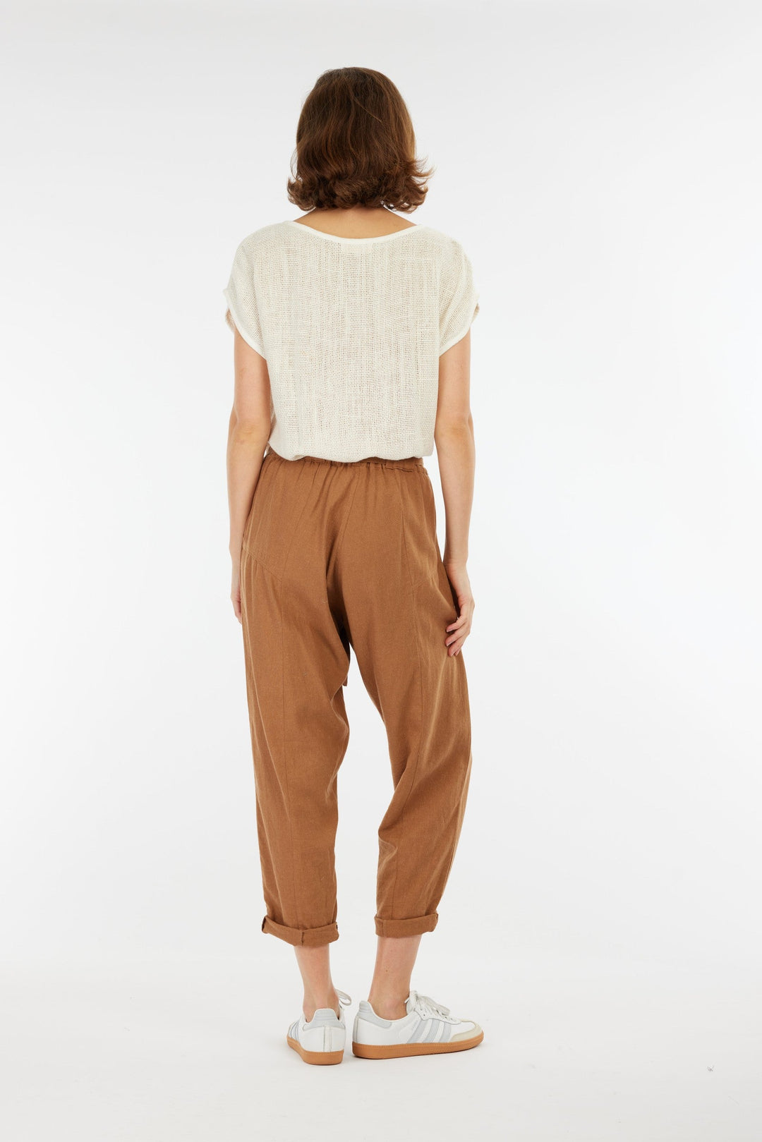 Carbon Tuscan Linen Pant - Toffee