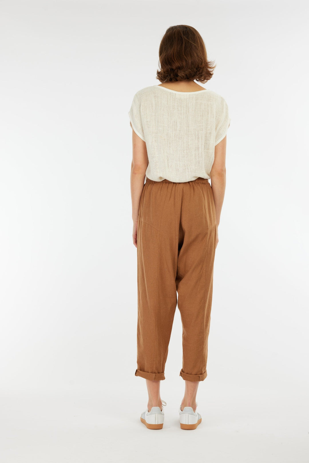 Carbon Tuscan Linen Pant - Toffee