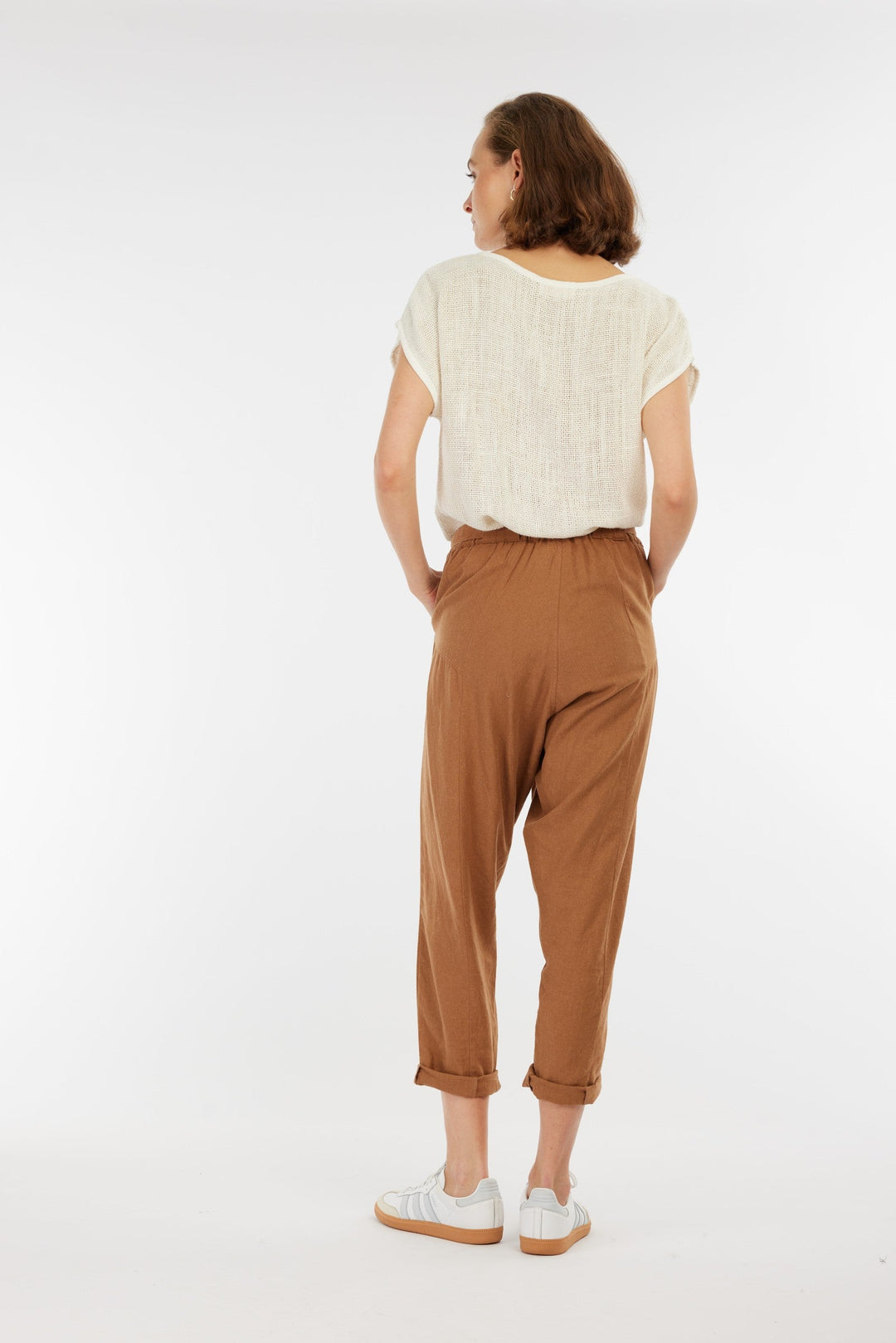 Carbon Tuscan Linen Pant - Toffee