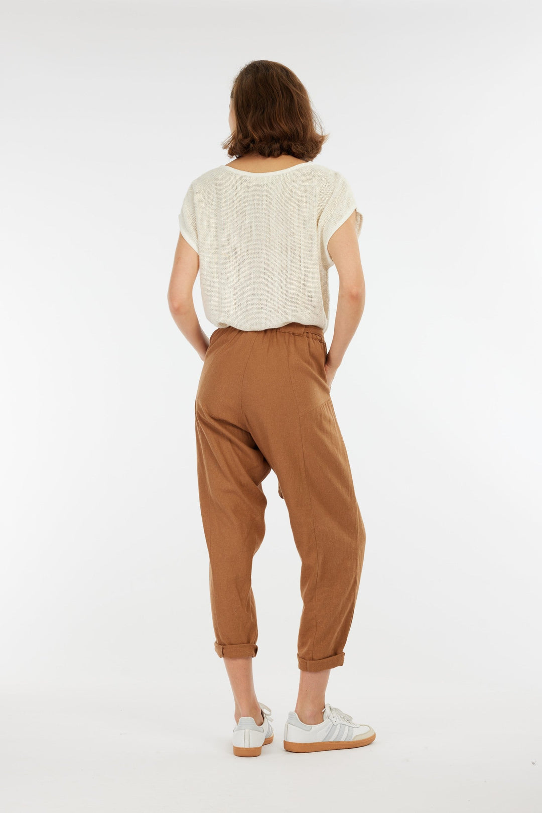 Carbon Tuscan Linen Pant - Toffee