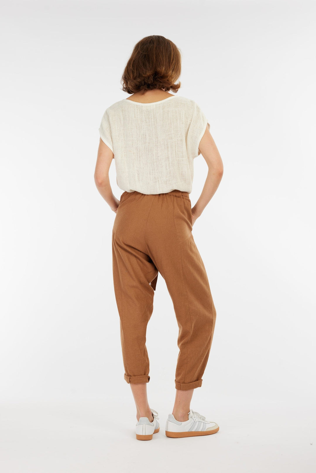 Carbon Tuscan Linen Pant - Toffee