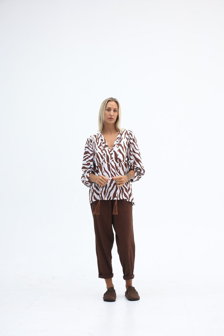 Carbon Tuscan Linen Pant - Truffle