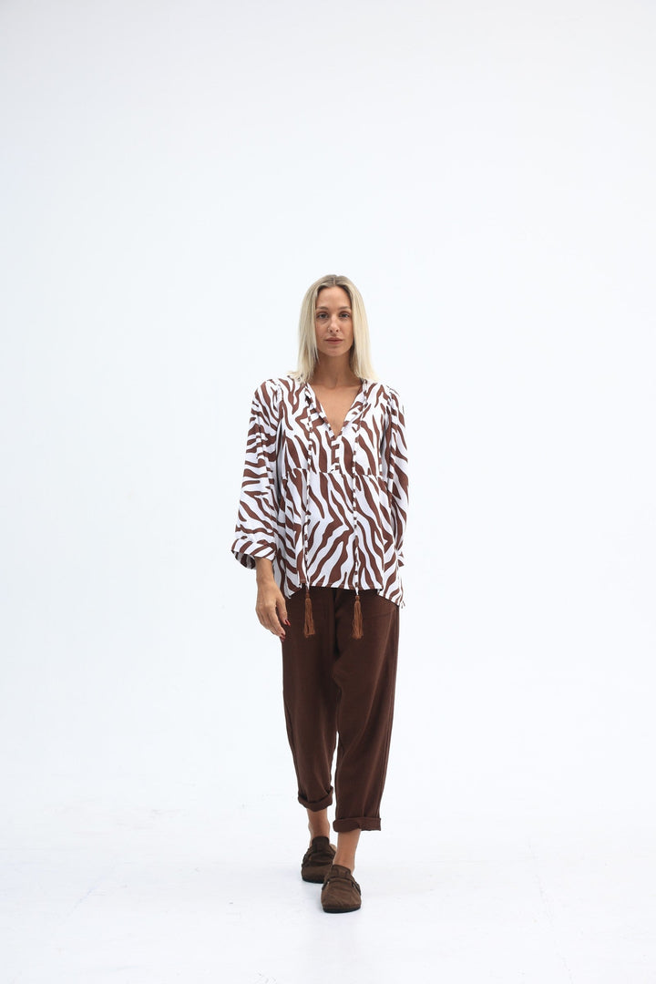 Carbon Tuscan Linen Pant - Truffle