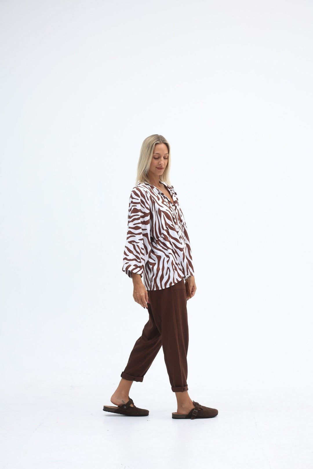 Carbon Tuscan Linen Pant - Truffle