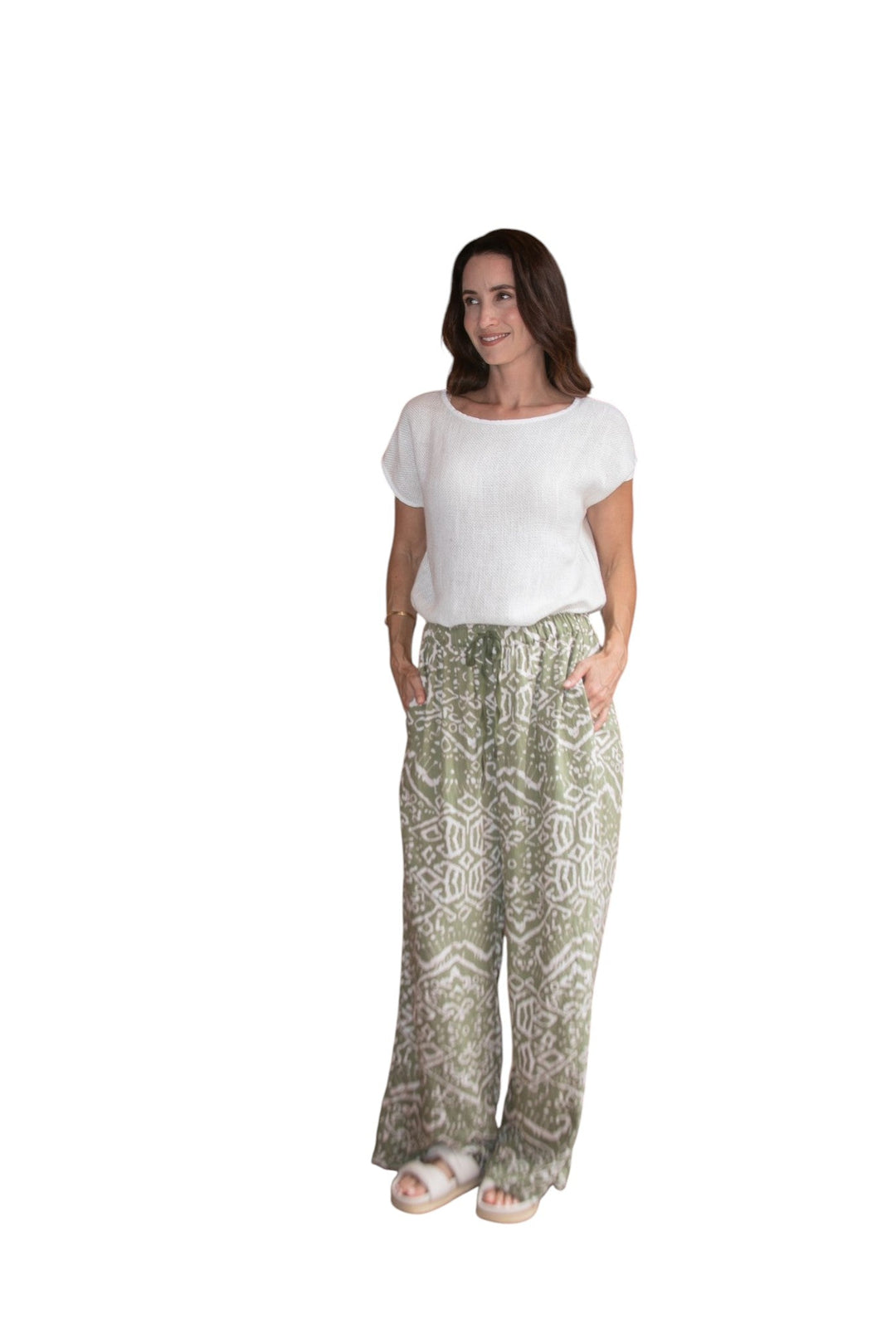 Carbon The Label - Sabine Drawstring Pant - Cream/Truffle