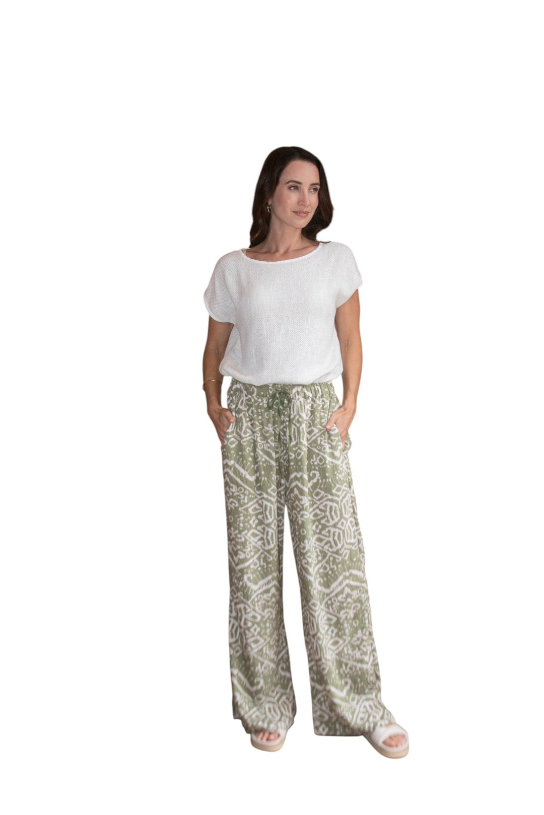 Carbon The Label - Sabine Drawstring Pant - Cream/Truffle