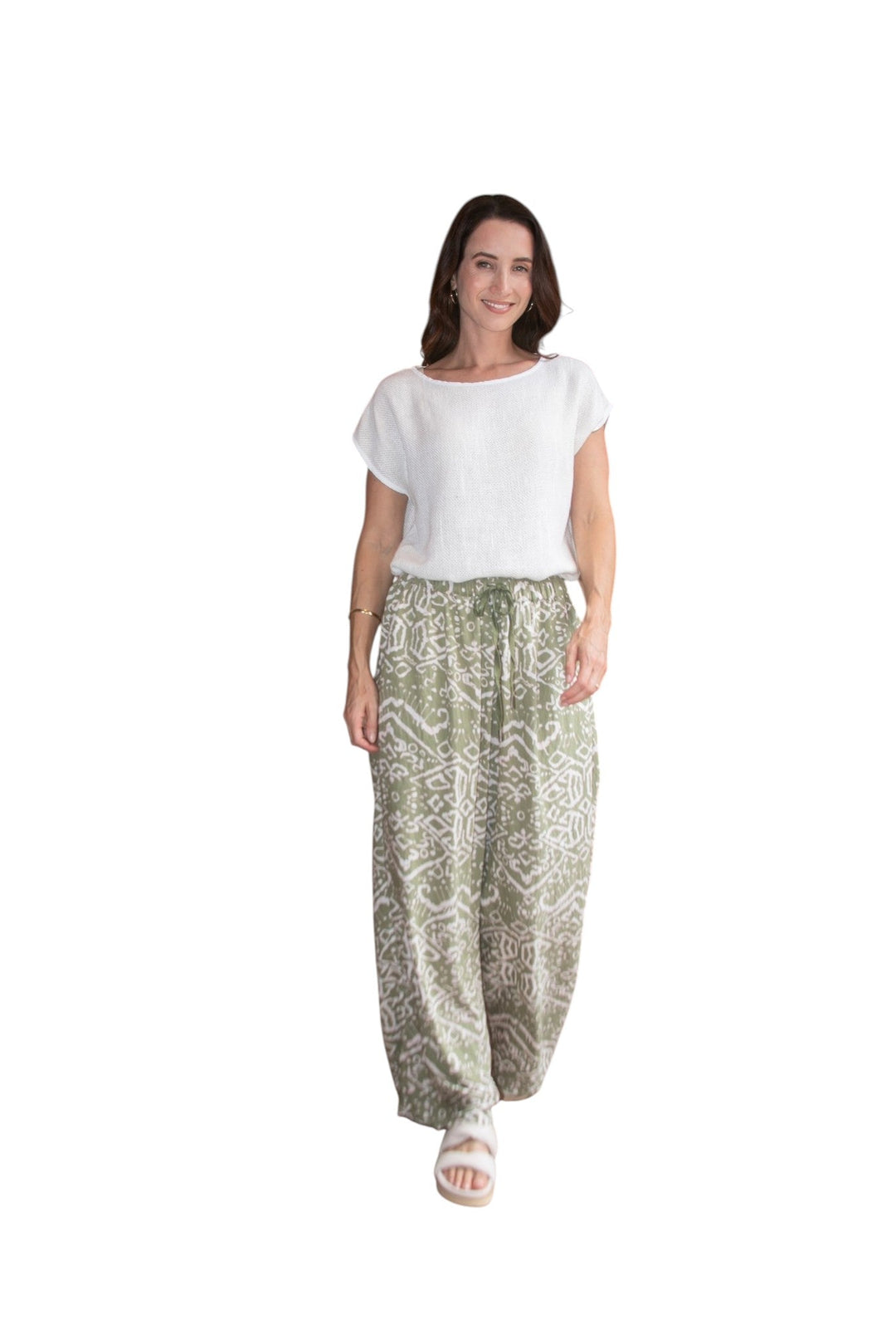 Carbon The Label - Sabine Drawstring Pant - Cream/Truffle