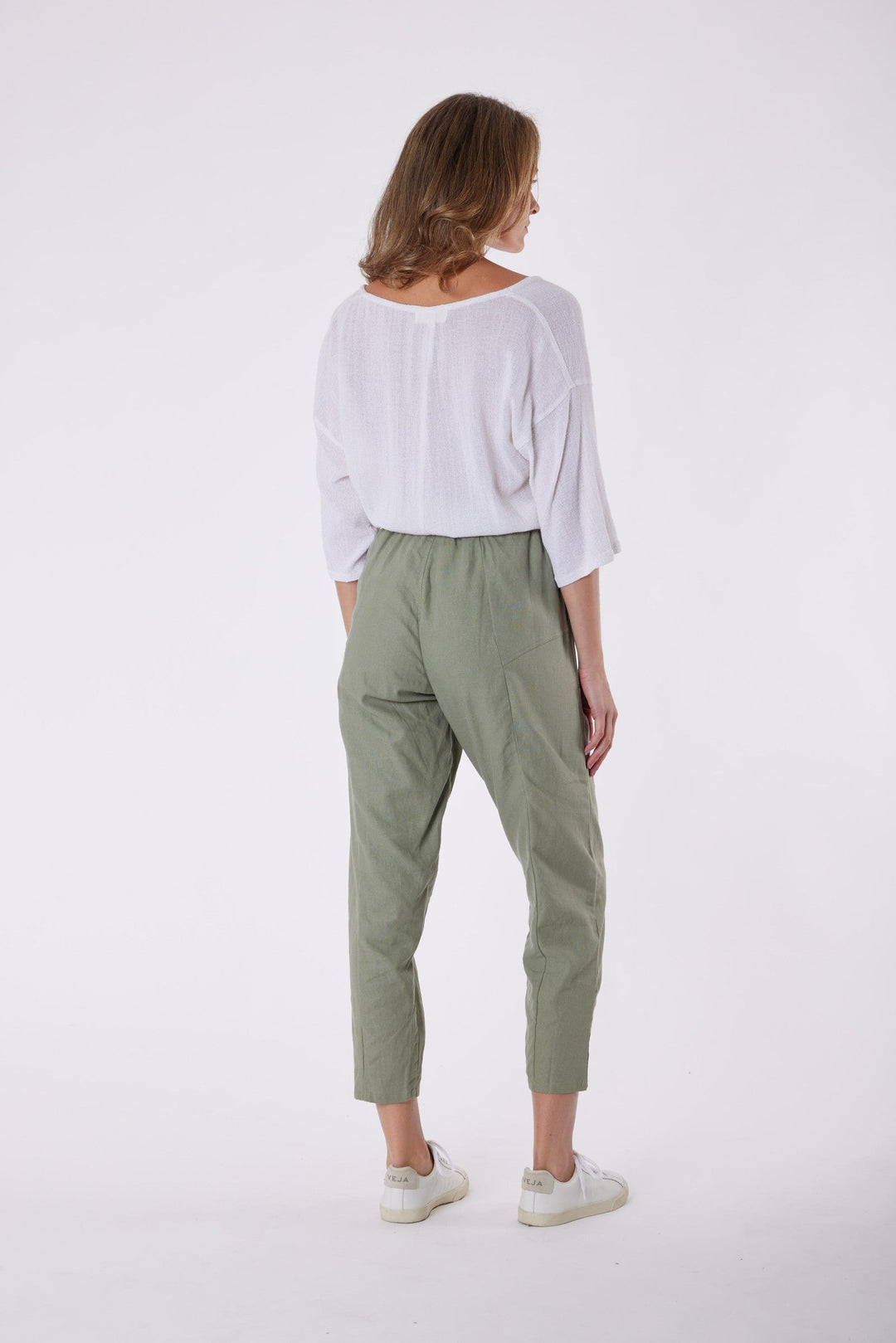 Carbon Tuscan Linen Pant - Faded Khaki