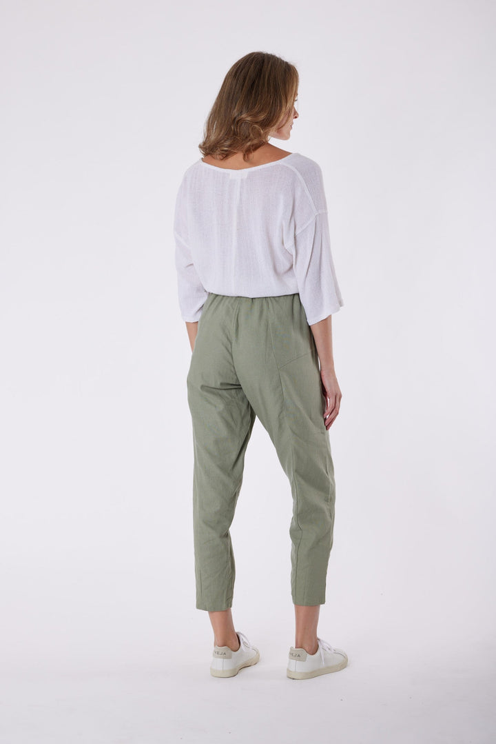 Carbon Tuscan Linen Pant - Faded Khaki