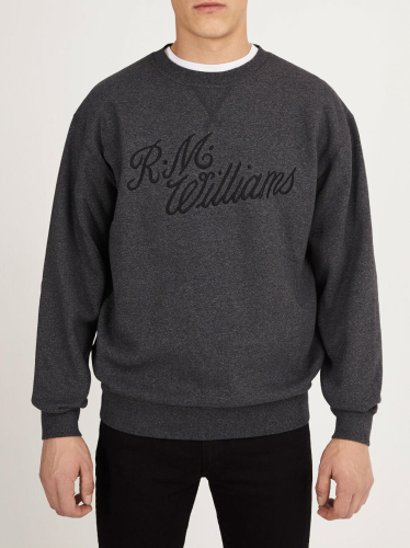 R.M.Williams Script Crew Mens Jumper - Black/Grey