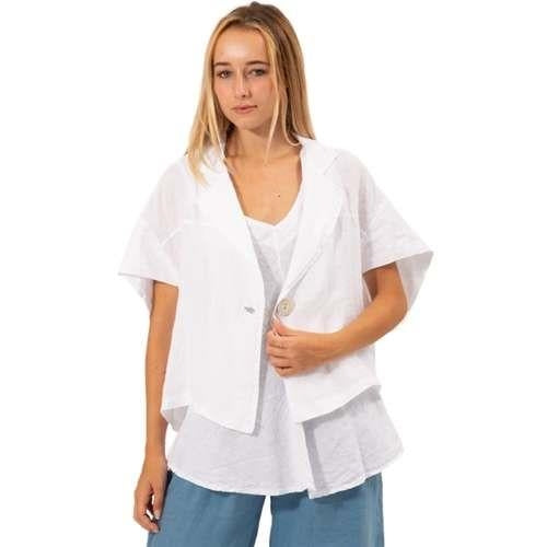 Vera May - Italian Linen Short Jacket - White