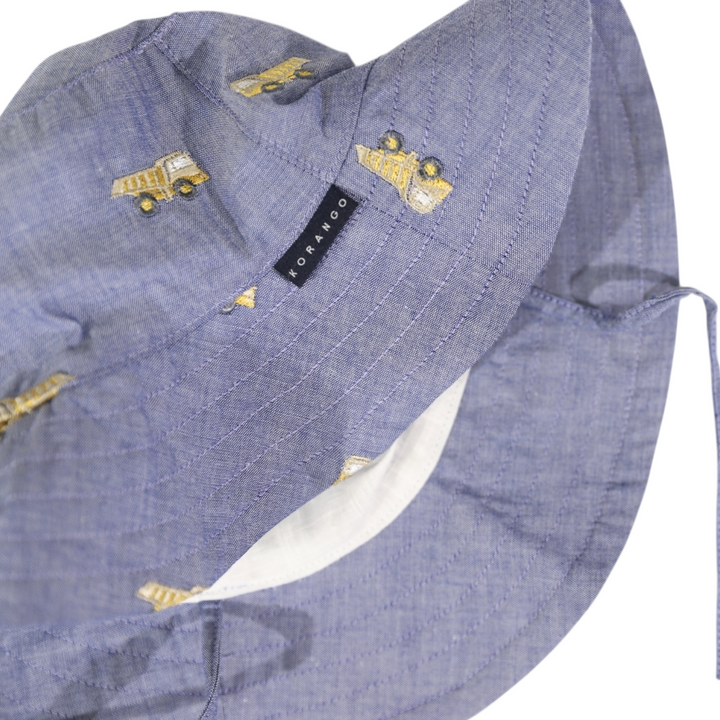 Korango - Embroidered Truck Chambray Sun Hat - Dark