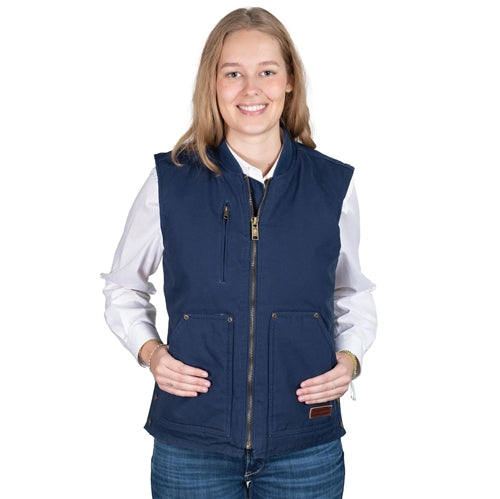 Just Country Diamantina Vest - Navy - UNISEX