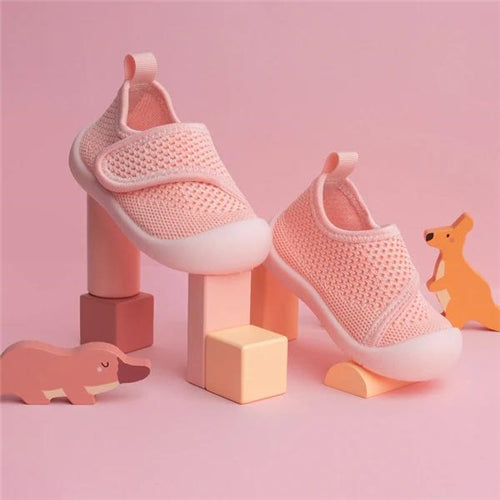Duckies Velcro Baby Pink
