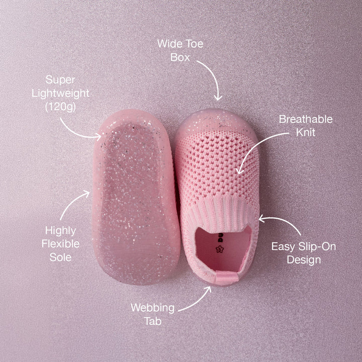 Duckies Slip-On - Glitter Pink