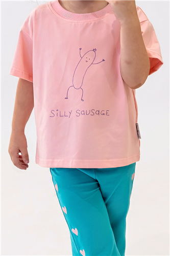 Poss &amp; Soss - Silly Sausage Tee - Strawberry Sorbet