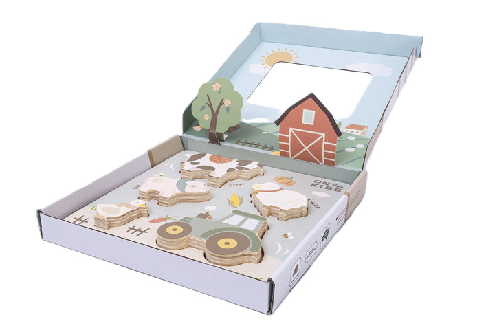 ToysLink Onya Kids Wooden Farm Puzzle