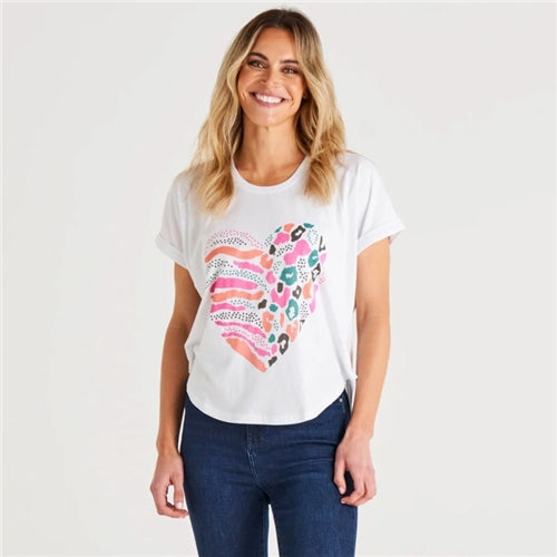 Betty Basics - Bondi Tee - Heart Print