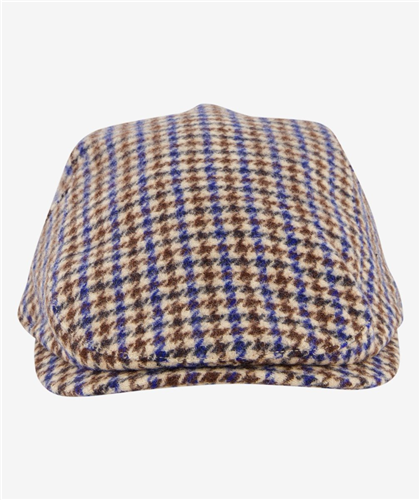 Swanndri - Bristol Flat Cap- Cobalt Houndstooth