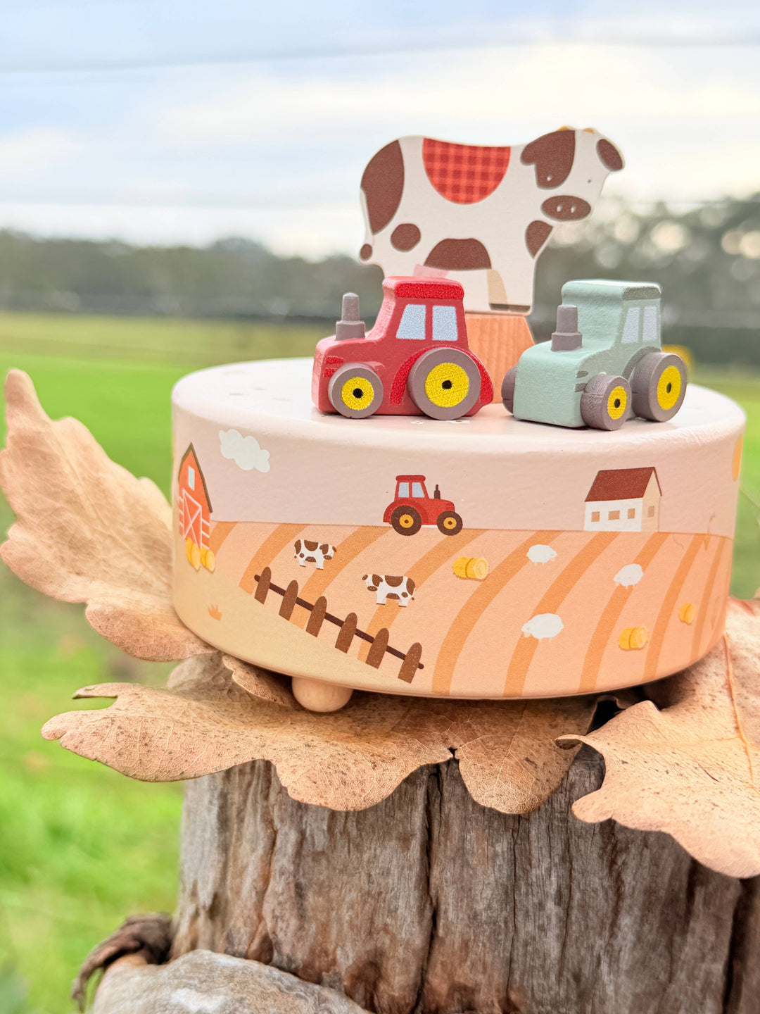 ToysLink Onya Kids Farm Music Box with 2 Tractors