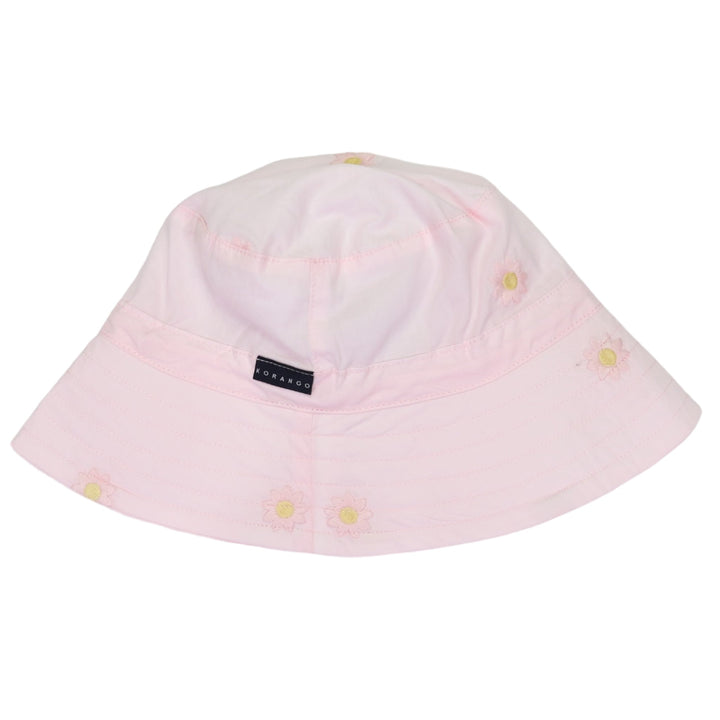 Korango - Flower Embroidered Sun Hat - Light Pink