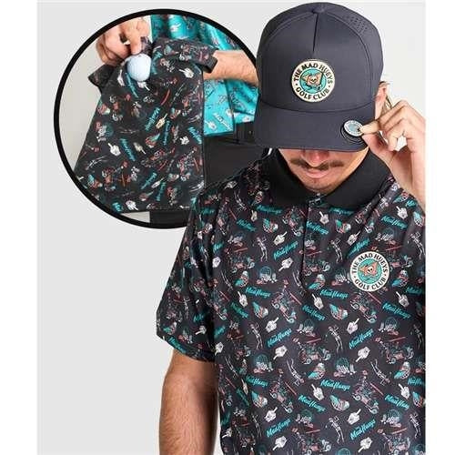 The Mad Hueys Hueys Golf | SS Polo - Black