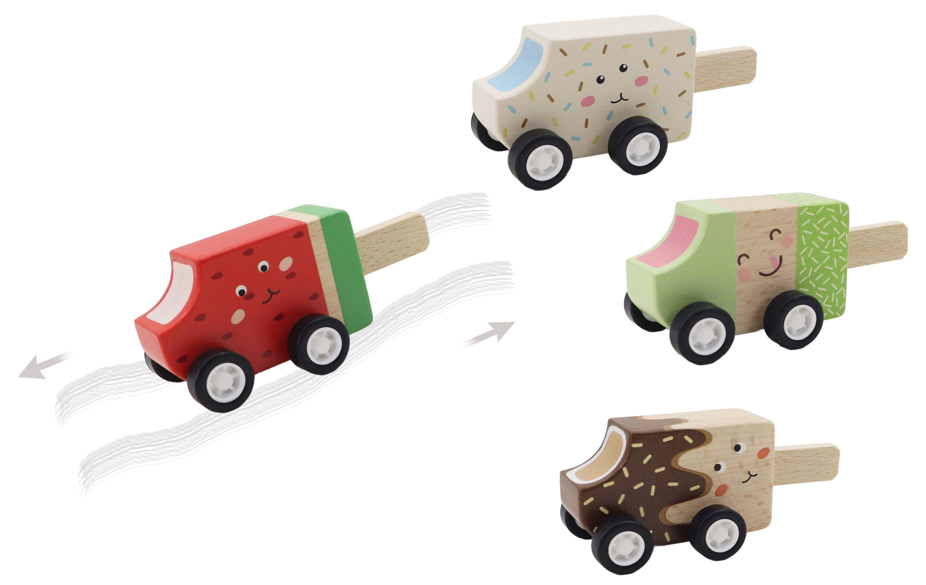 ToysLink - Wooden Pullback Icy Pole and Icecream