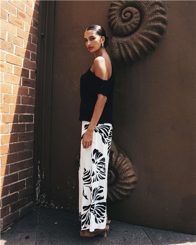 White Closet - Mirae Pants - Black/White