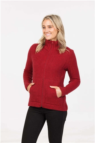 Native World Possum Merino Essential Jacket - Berry