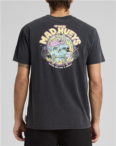 The Mad Hueys Shoey Wave | SS Tee - Washed Black