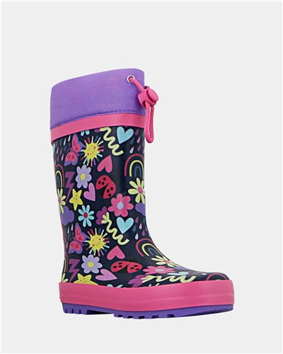 Grosby - Jellies Sprinke Gumboots - Purple Multi