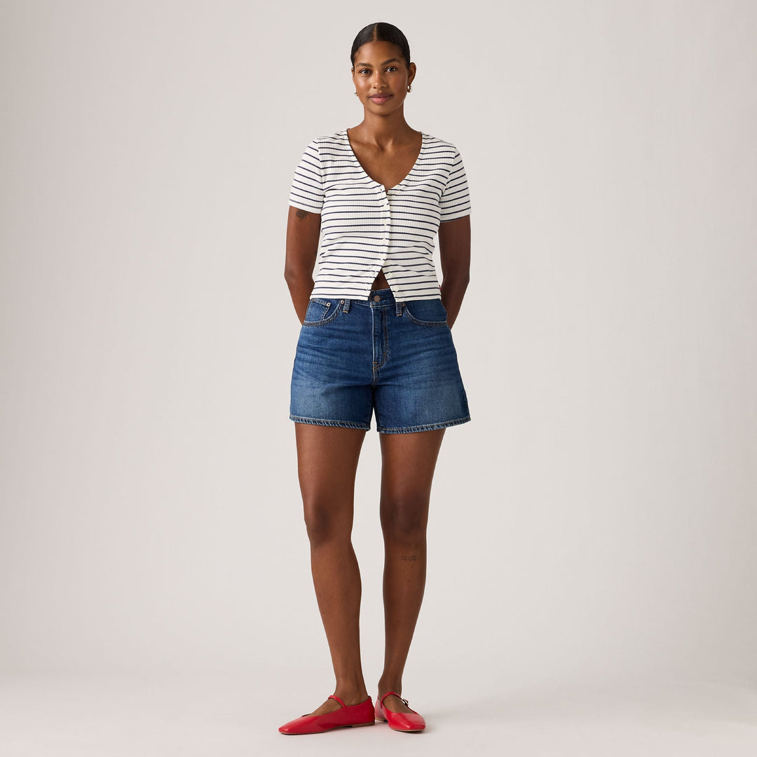 Levi's Cinch Mid-Thigh Shorts - Kiss Goodbye - image 1