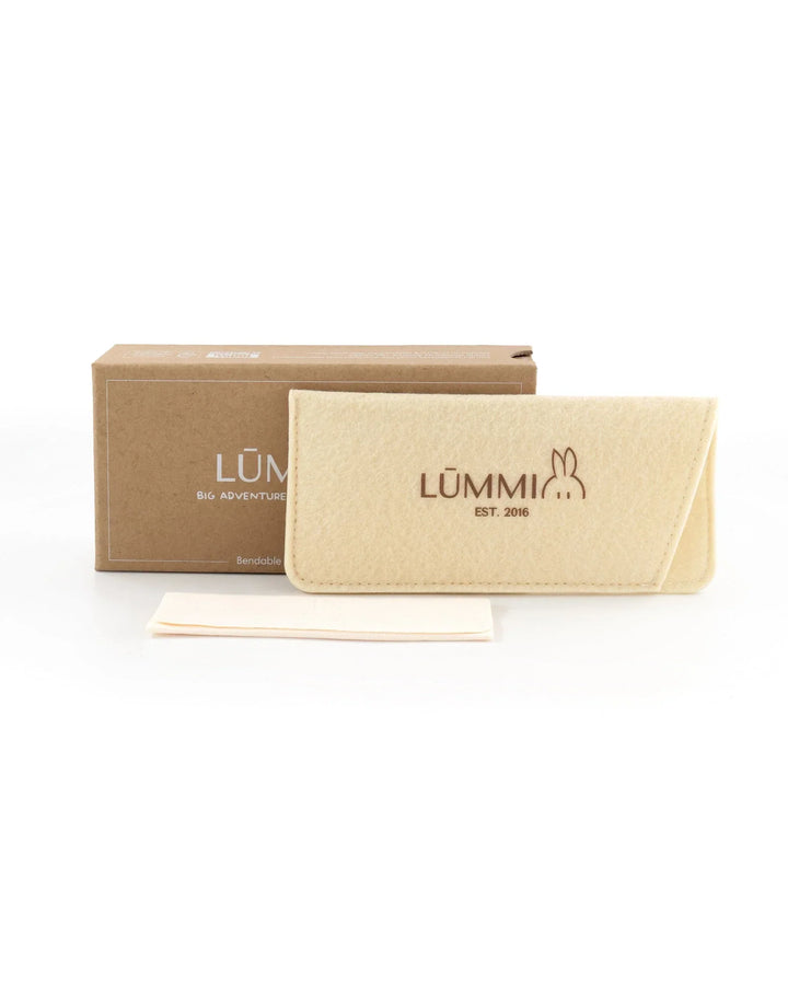 Lummi Bunny Keyhole Kids Sunglasses in Misty Blue, packaging