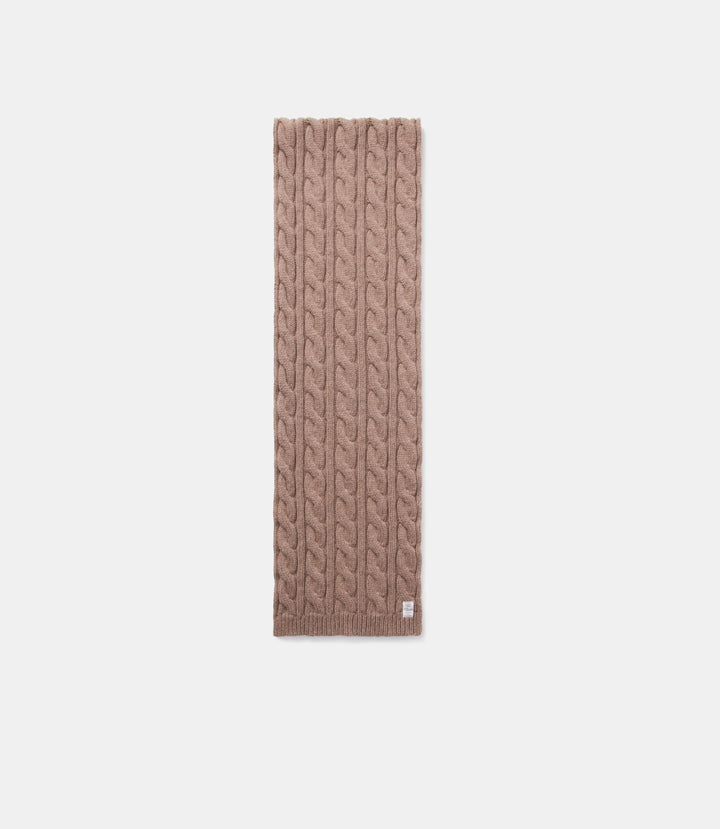 R.M.Williams Highland Cable Wool Scarf - Mushroom - view 2