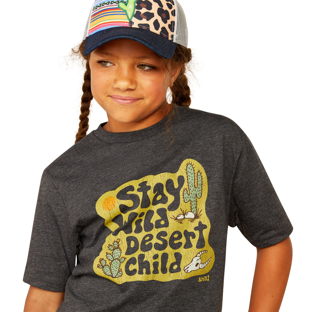 Ariat Desert Child T-Shirt in Charcoal Heather, photo 4 of 5