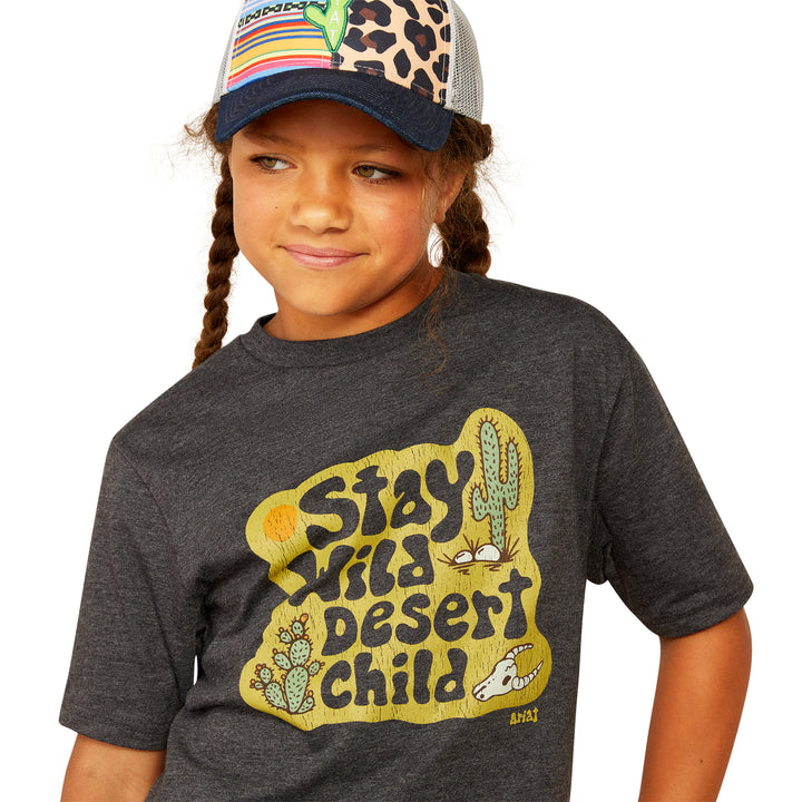 Ariat Desert Child T-Shirt in Charcoal Heather, photo 4 of 5
