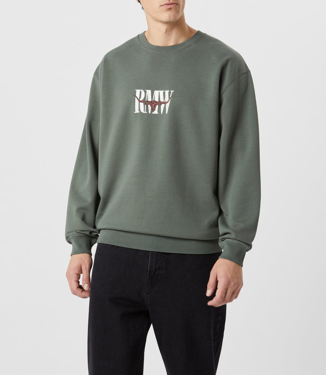 R.M.Williams Heritage Crew Sweat - Spruce Green