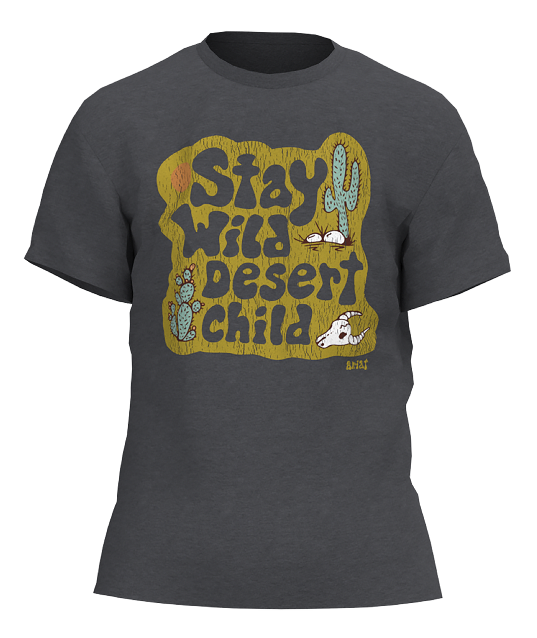 Ariat Desert Child T-Shirt in Charcoal Heather, photo 5 of 5